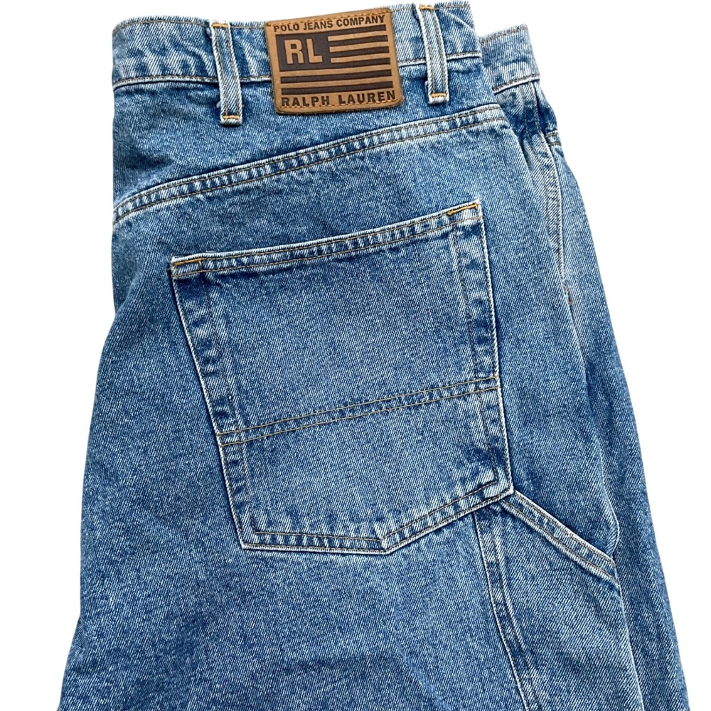 Polo Ralph Lauren Shorts‎ Men 41 Blue Denim Carpenter Work Utility